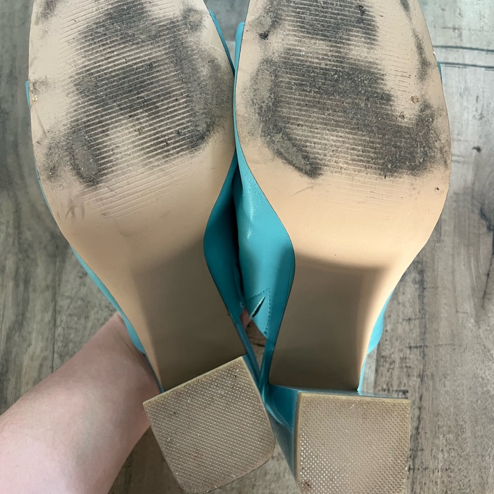 Steve Madden Women's Aqua Mules - Picture 4 of 5